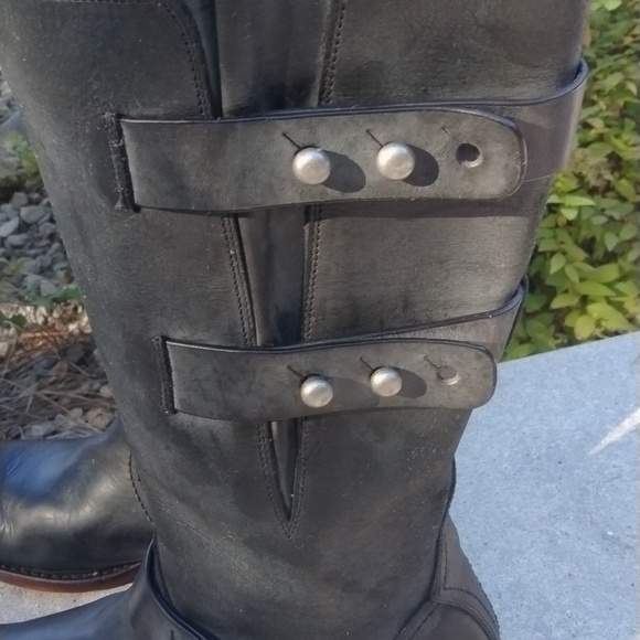 Lucchese Spirit Womens Boots Side Zip Thripple Strap size 9 - Picture 3 of 13